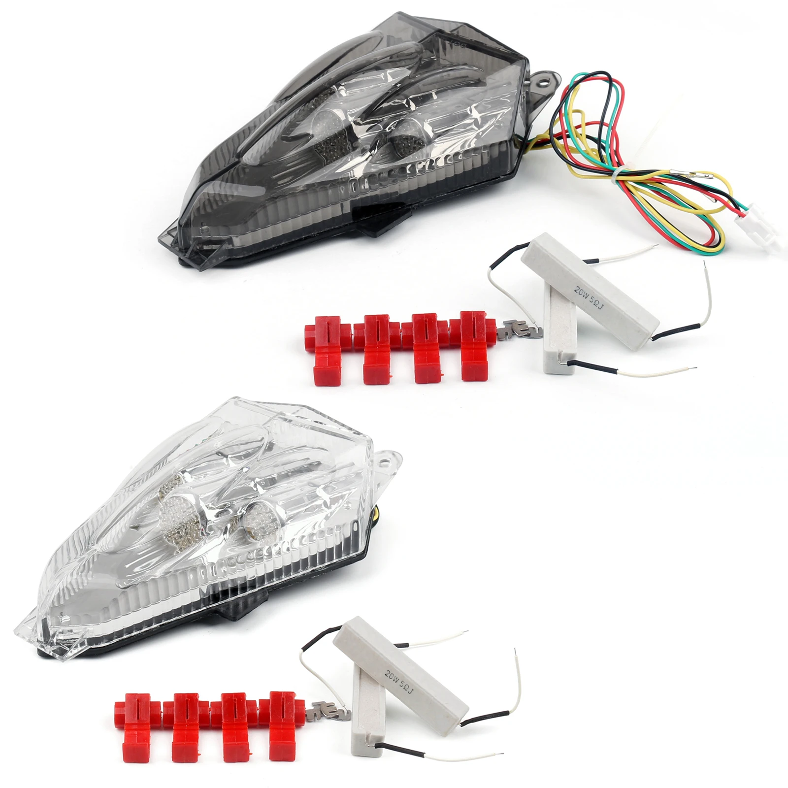 

Artudatecch Motorcycle Clear LED Tail Light With Turn Signals For YAMAHA YZF R6 2006 2007 2008 2009 2010 2011