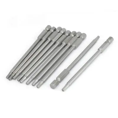 

10 Pcs 3mm Tip 3.9" Length Magnetic Hex Head Screwdriver Bits