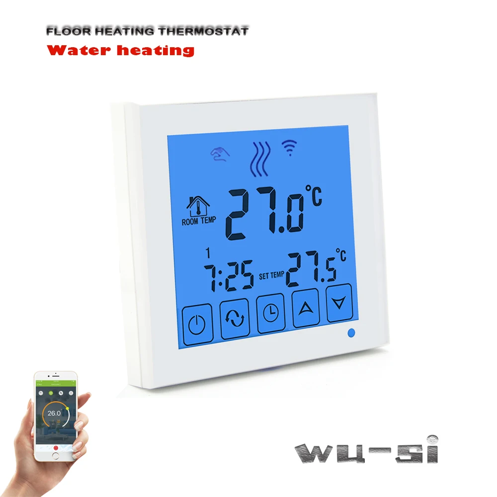 Programmable APP WIFI water heating thermostat 2 kinds of backlight (blue and white) optional with 3 meters external sensor | Инструменты