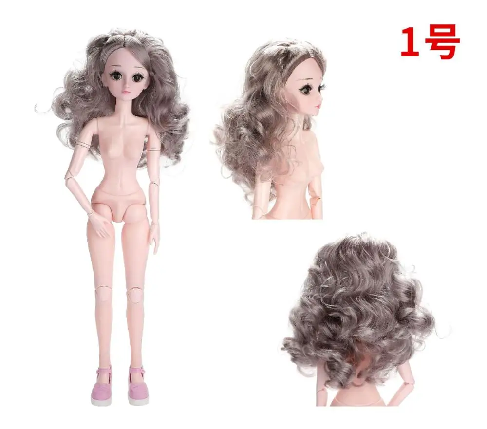 As picture Мода 60 см 21 подвижные шарнирные куклы BJD 3D глаза ресницы DIY женские голые обнаженные куклы тела игрушка для девочек подарок - Цвет: As picture