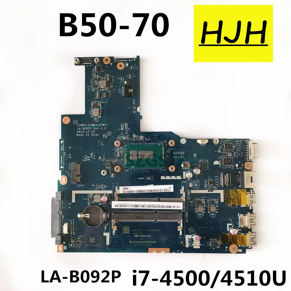 ZIWB2 / ZIWB3 ZIWE1 LA-B092P для Lenovo IdeaPad B50-70 notebook материнская плата CPU N50-70/4510U DDR3 100% полностью