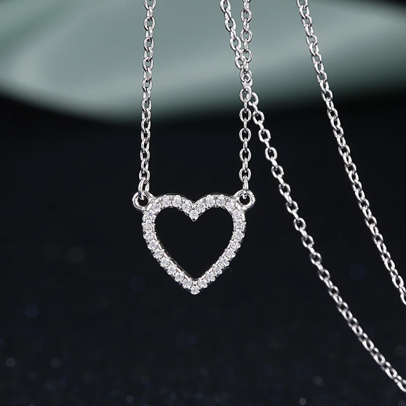 Женский кулон в виде сердца на День святого Валентина Forever Love из стерлингового