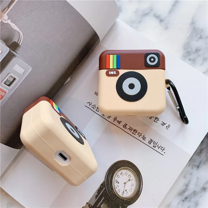Чехол для 3d-камеры airpods 1 2 чехол с забавным рисунком ins мягкий силиконовый защитой