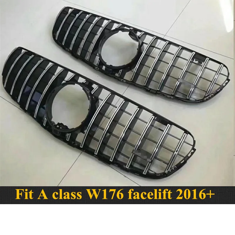 Решетка для переднего бампера GTR Style Mercedes W176 Facelift 2016 - 2018 A160 A180 A200 A250 A45 AMG передняя