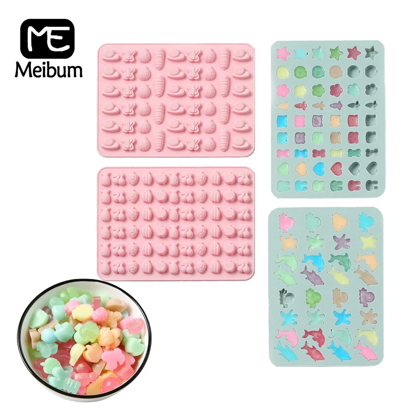 Meibum Party Dessert Fruit Gummy Molds Silicone Vitamin Candy Moulds With Droppers DIY Chocolate Mold Sugarcraft Baking Tools | Дом и сад