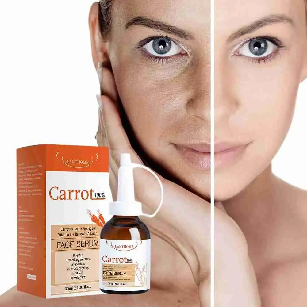 

30ml New Carrot Serum Brighten Skin Tone, Anti-line Moisturizing Moisturizing Whitening Pore Shrinking Treatment Serum