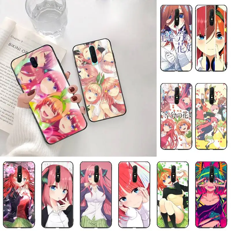 

YJZFDYRM Anime The Quintessential Quintuplets black Phone Case Hull For Oppo A5 A9 2020 A5S Reno2 z Renoace 3pro Realme5Pro