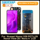 ЖК-дисплей 6,4 дюйма для Huawei Honor V20, телефон с сенсорным экраном дюйма, запасные части для Huawei Nova 4, ЖК-дисплей Honor View 20