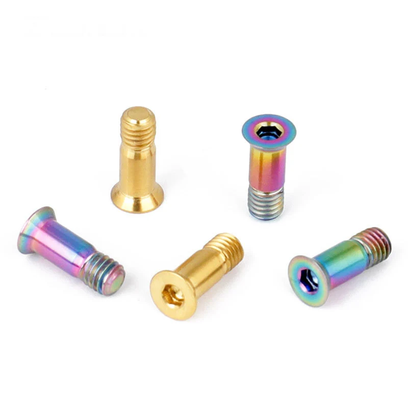

Mountain Bike M5x14.2 Titanium Alloy Screw Inner Hexagonal Rear Derailleur Tension Guide Wheel Screw Bicycle Titanium Fastener
