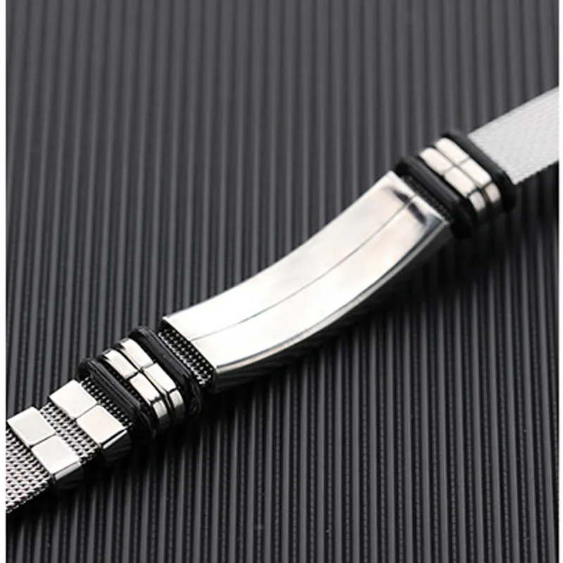 

Trendy Medical Alert Bracelet Custom Engraving DIY Watch Bangle for Men Male ICE Band Wrist Adjustable Length