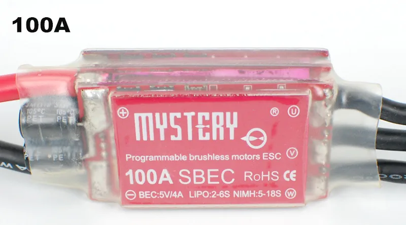 Бесщеточный Программируемый Регулятор скорости таинственности 100А SBEC ESC для