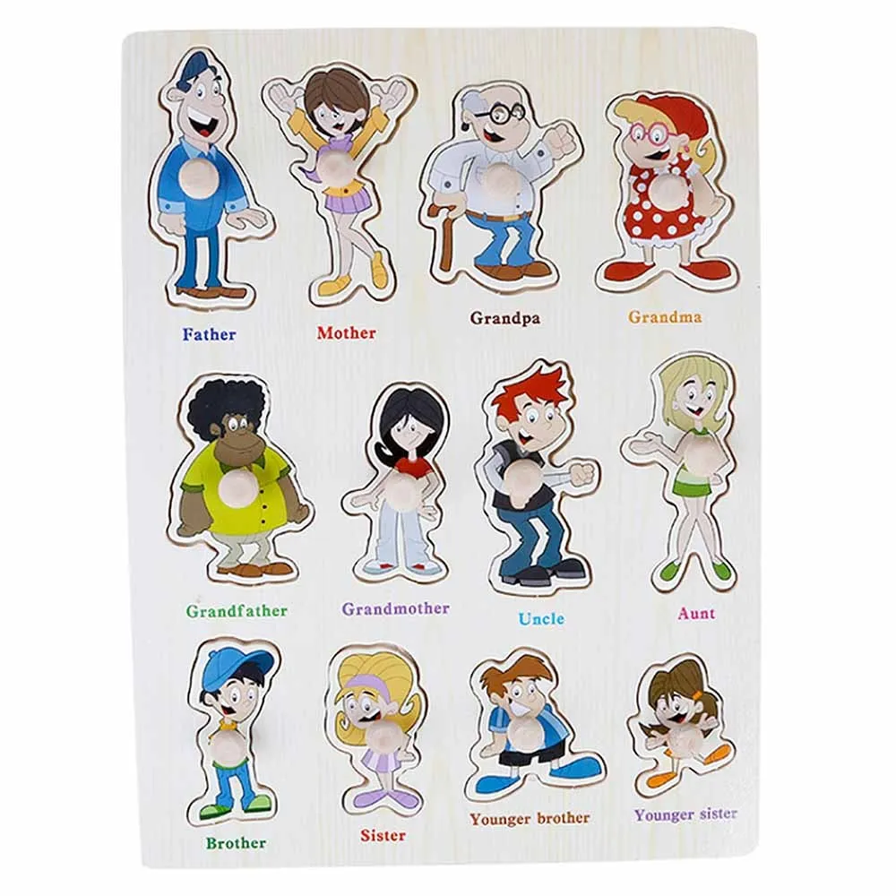 Доска для захвата деревянные игрушки детей мультяшный узор головоломка