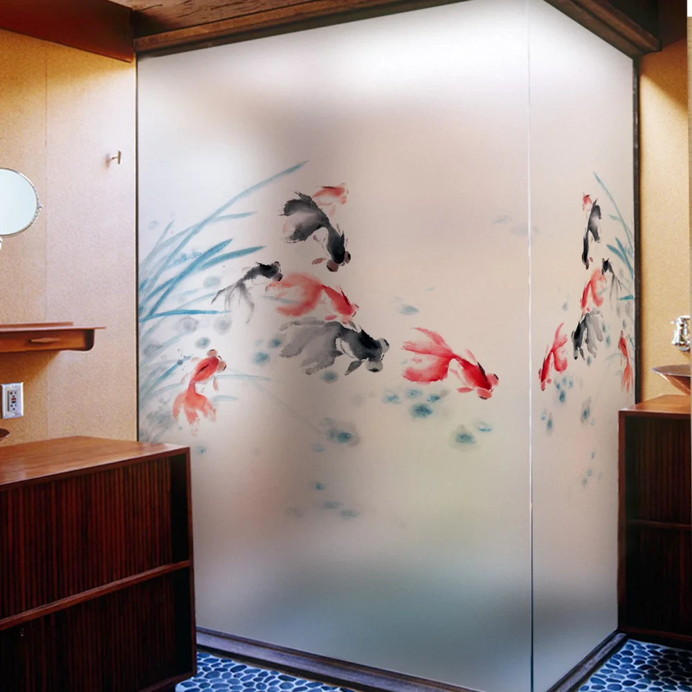 Витражная статическая пленка для окна матовая непрозрачная конфиденциальная