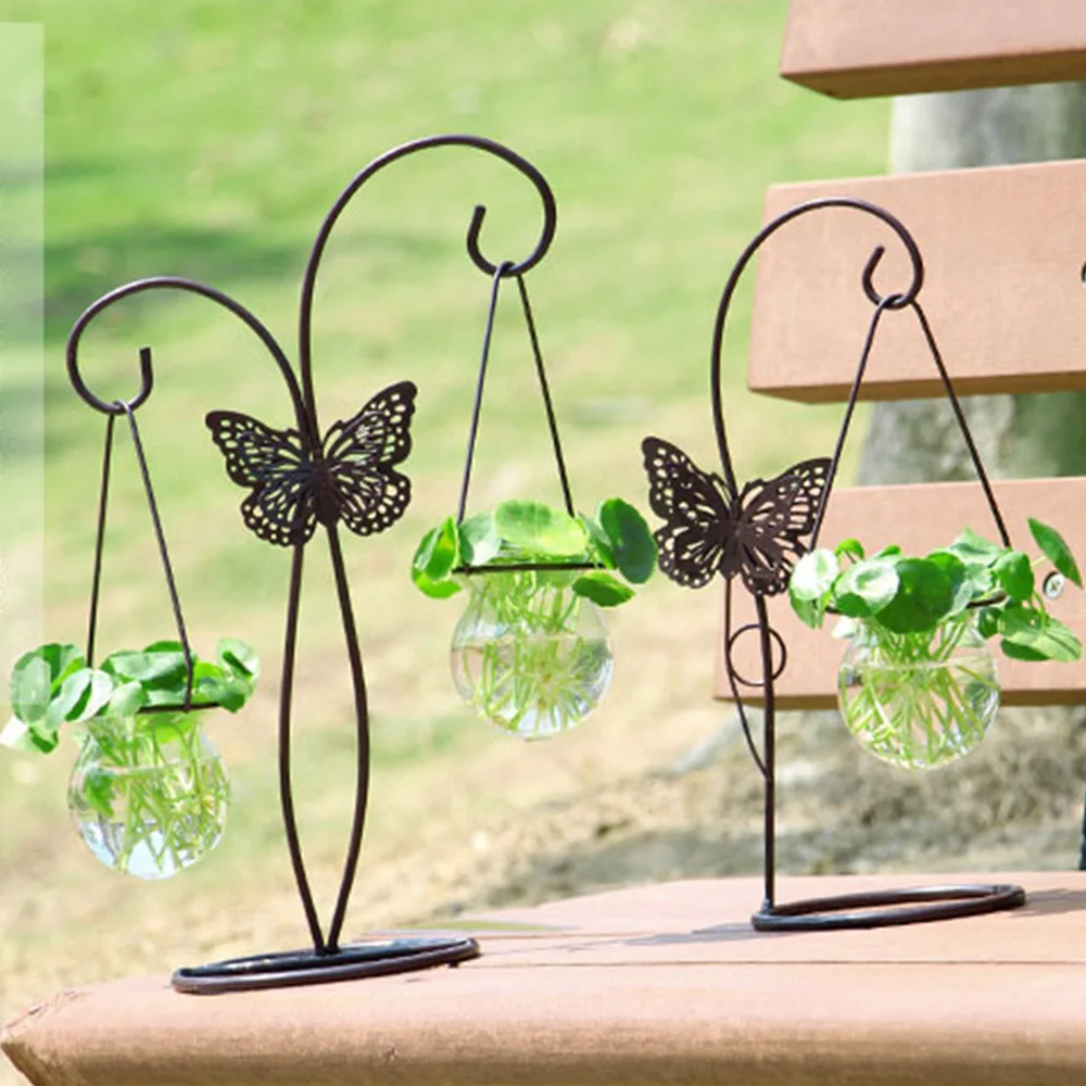 Креативный дизайн бабочка плантатор стеклянная ваза Террариум Гидропонные