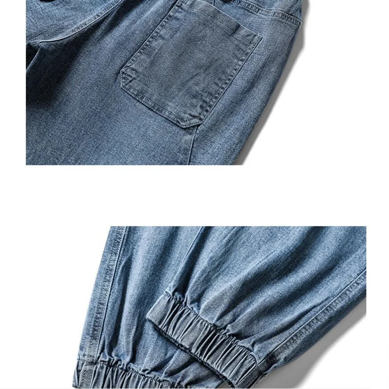 

2021 hot style trendy men's jeans men's loose trendy brand harem cropped trousers all-match Korean casual pants Plus size S-5XL