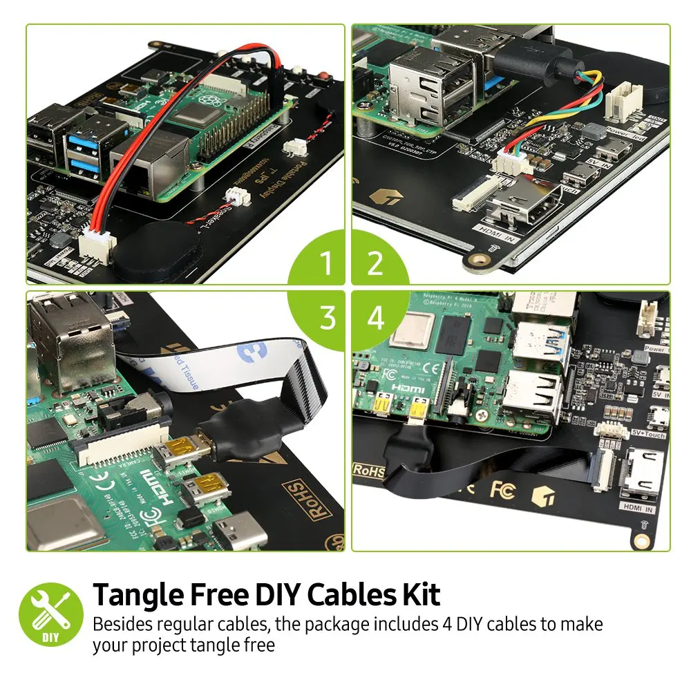 7 дюймовый полноэкранный ЖК дисплей UPERFECT IPS сенсорный экран для Raspberry Pi HD HDMI