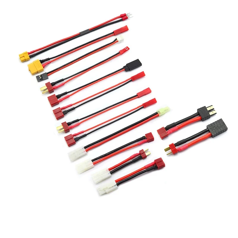 TRX XT60 EC5 EC3 T Deans 4 0 мм 3 5 JST SM Tamiya Разъемы Адаптера Мама-папа 12 14 16Awg 10 см для