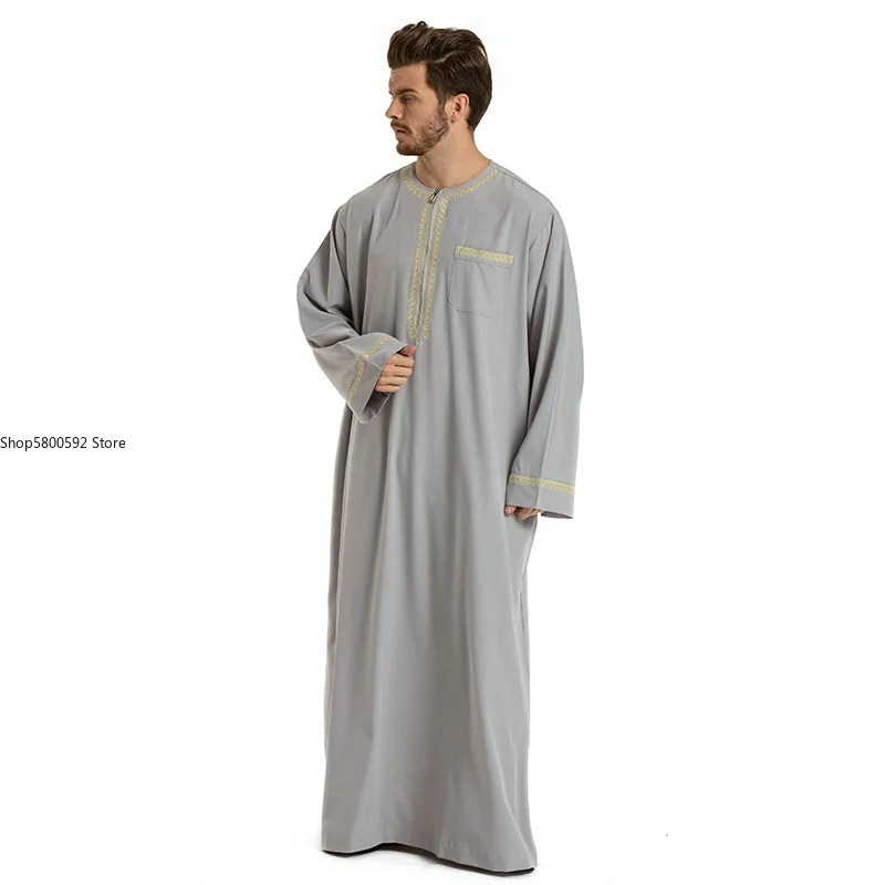 Arabic Abaya Homme Pakistan Saudi Arabia Muslim Dress Oman Islamic Clothing Men Caftan Marocain Ropa Arabe Hombre Elbise Erkek