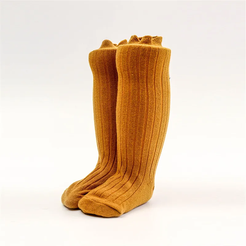 

Autumn New Boy Girls Socks Solid Color Ribbed Knee High Long Socks for Boys Bootes Socks Children Leg Warmers Baby Socks