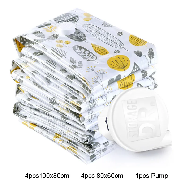 8 шт набор домашних вакуумных сумок воздушный насос для одежды одеяло подушка