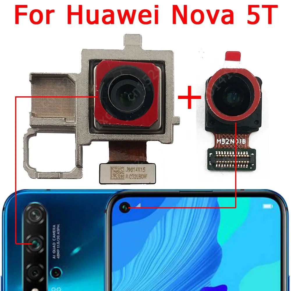 Модуль камеры переднего и заднего вида для Huawei Nova 5T запасные части замены |