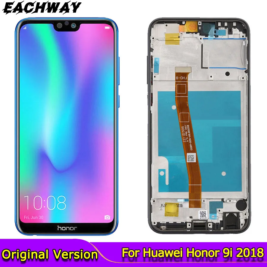 

Оригинальный ЖК-дисплей для Huawei Honor 9i 2018, Honor 9N, сенсорный экран, дигитайзер с рамкой, замена для Honor 9i, телефон