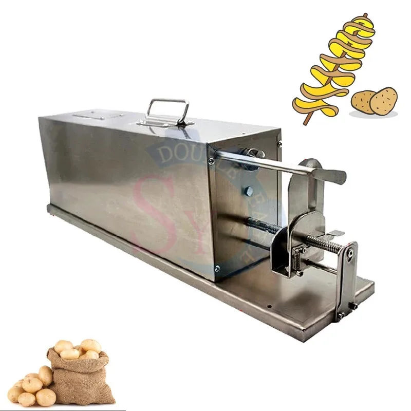 

Electric Automatic Stretch Potato Tower Spiral Cutting Machine Twisted Potato Chips Slicer Tornado Potato Slicing Equipment