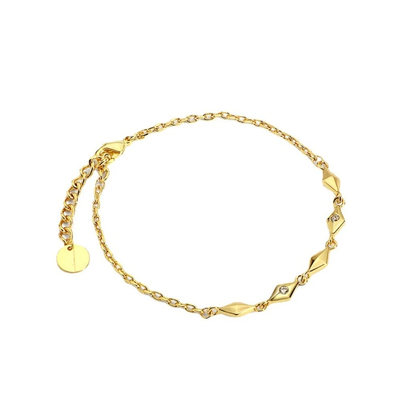 

TOSAKO New Bracelet Adjustable Gold Color Chain for Women Geometric Anniversary