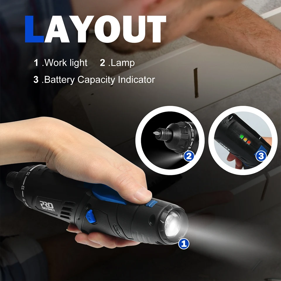 PROSTORMER New 3.6V Cordless Screwdriver Precision Set Multifuctional screwdriver for Household Electric Power Tools | Инструменты