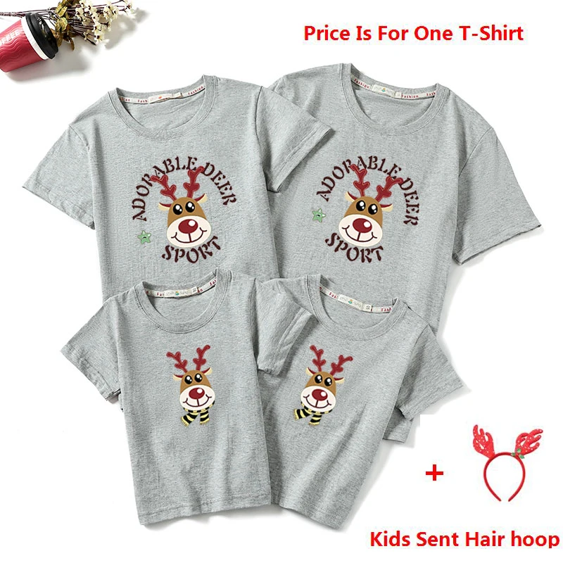 

2020 New Family Matching Clothes Father Mother Daughter Son Cotton T-shirt Christmas Family T-shirt Women Men Baby T-shirt