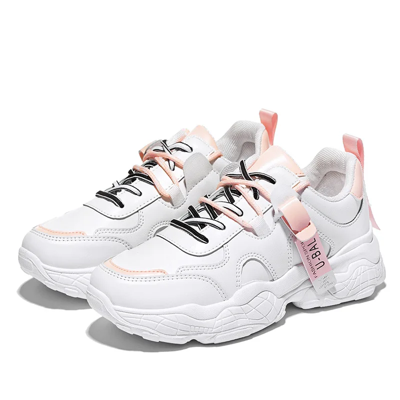 

Red Sports Leisure Shoes Four Seasons New Korean Version of the Wild Lifts Students Platform Running Shoes