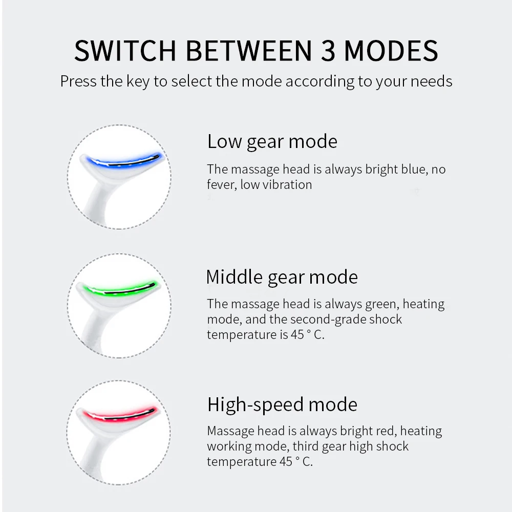 

Neck Slimmer Massage 3 Color LED Photon Therapy Neck Massager Beauty Neck Instrument Neck Guard Anti-Wrinkle Neck Care Tool