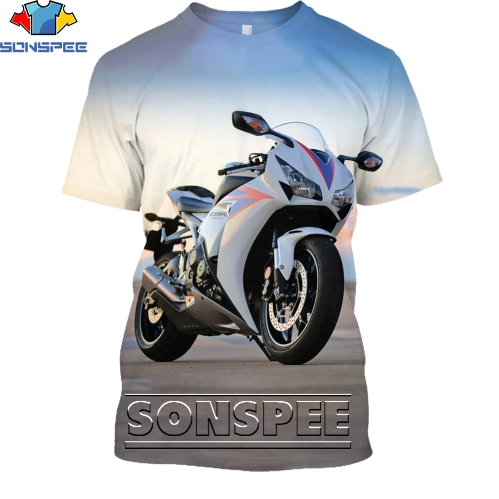 

SONSPEE Speed Car Highway Motorcycle Funny Shirt 3D Printing Men Women's Summer Fashion Man Punk Oversize Tshirt Kid Tshirts Top