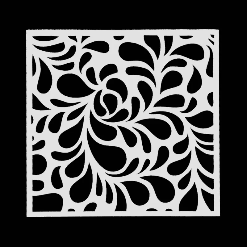 

13*13 Water drop Layering Stencils graffiti hand copied board hollowed out diy photo album graphic spray painting tool