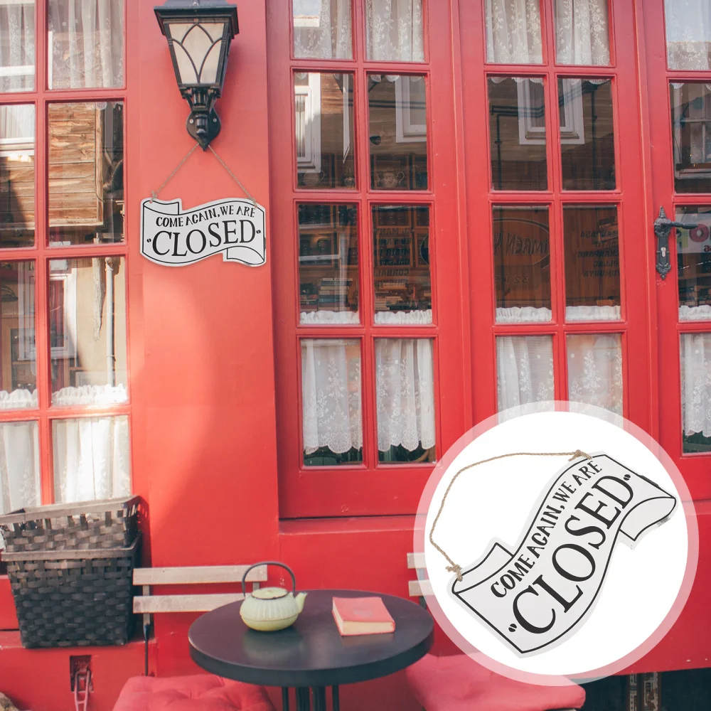 

1 шт. винтажный стиль, двухсторонняя дверь, подвесной знак, деревянная дверь, знак для магазина