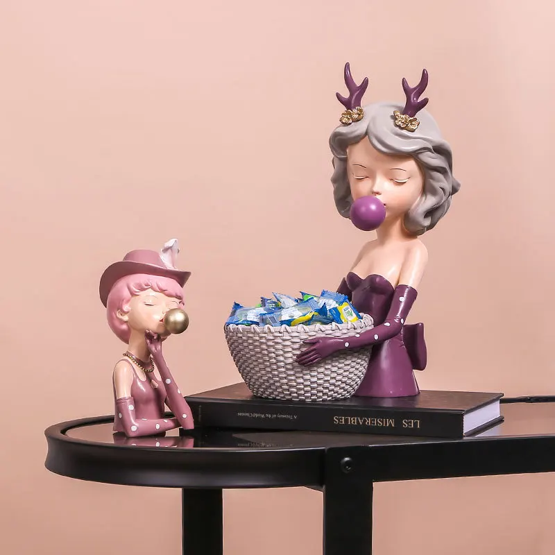 

Bubble Girl Desktop Storage Creative Entrance Entrance Key Decoration Living Room Modern Light Luxury Beauty Cute Fashion Fairy