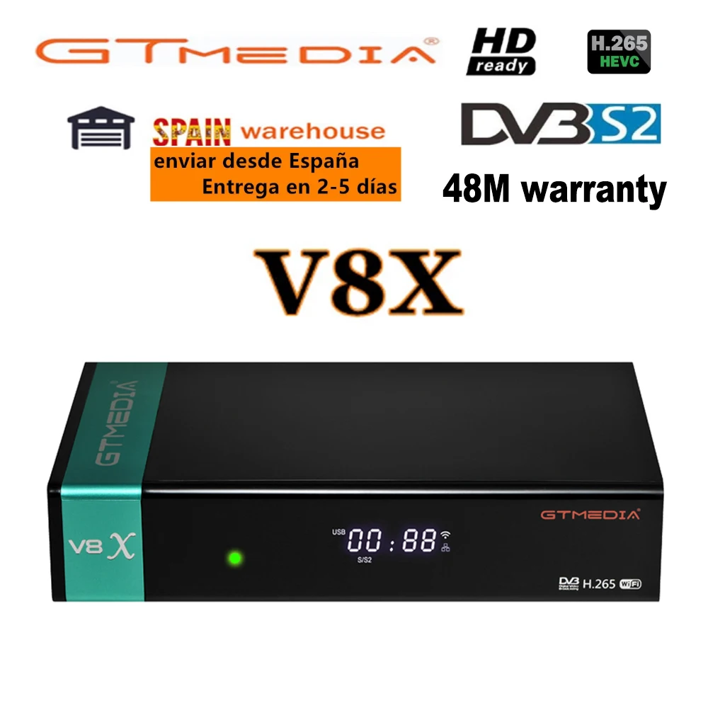 Новейший спутниковый ресивер GTMedia V8X 1080P Full HD DVB-S/S2/S2X с поддержкой - Цена: 8745.91