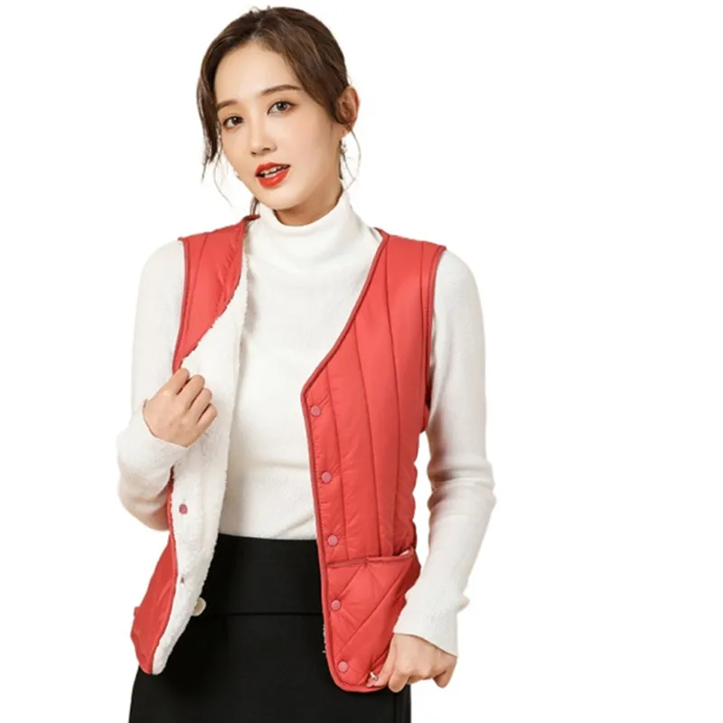 

Женский зимний пуховой жилет, женский свитер, жилет, бесплатная доставка, женский жилет, зимняя куртка, однотонная женская куртка без рукаво...