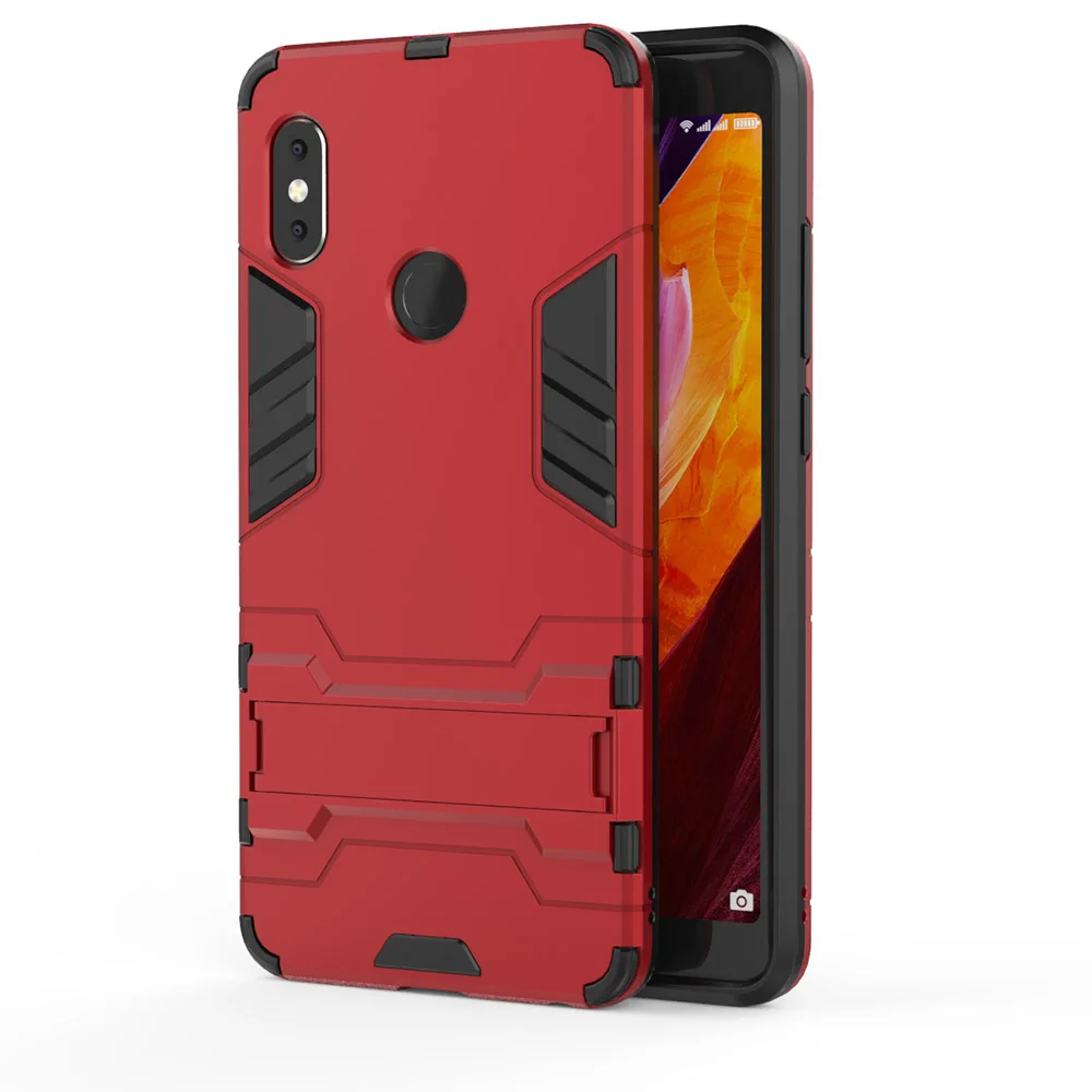 Red Чехол для Redmi 7 7a Note 7 6 Pro K20, силиконовый чехол для бампера, Жесткий Чехол для ПК, чехол для Redmi K20 Pro, подставка для Redmi 7a 7 4x, Капа - Цвет: Red