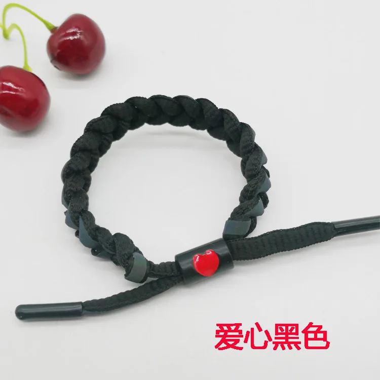 Love black Новая атмосфера маленький лев браслет голографическое отражение ручной тканый кружевной браслет любовь пара веревка - Окраска металла: Love black