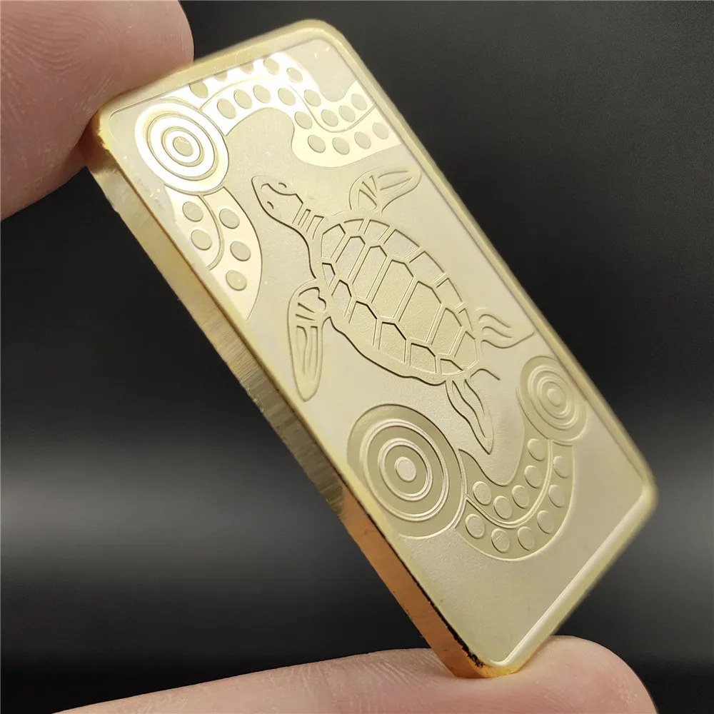 Коллекция сувенирных монет 2011 австралийская черепаха Элизабет II Золотой слиток |