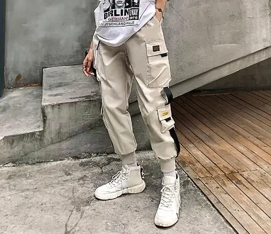 

Hip Hop High Quality Joggers Pants New Big Pockets Cargo Pants Women High Waist Loose Streetwear Pants Baggy Tactical Trouser