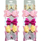 10 шт.компл. симпатичные стильные зажимы для девочек, кожаные банты, Детский галстук, творческие аксессуары для волос для детей, Новинка