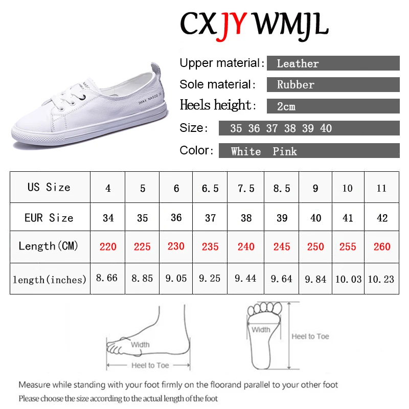 

Women's Genuine Leather Sneakers Women Casual Fashionable Sports Shoes Vulcanized Woman Summer Flat Shoe Ladies White Lacing 40