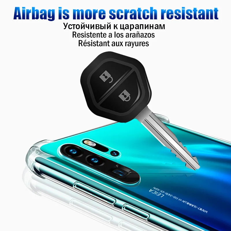Мягкий противоударный чехол для Huawei P20 Pro P30 P40 Lite E Nova 5i 5T 6 SE 7i задняя крышка