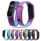 Дышащий ремешок для смарт-часов Xiaomi Mi Band 3, 4, 5, 6, два цвета, браслет для Xiaomi MiBand 6, Miband 4, сменный ремешок