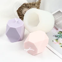 hot selling polyhedral candle mold silicone stereo column plaster mould aromatherapy cut surface ball resin tool decoration