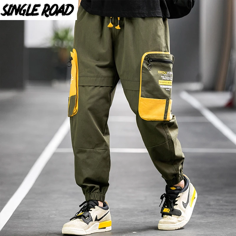 Мужские брюки карго SingleRoad джоггеры с боковыми карманами Японская уличная одежда