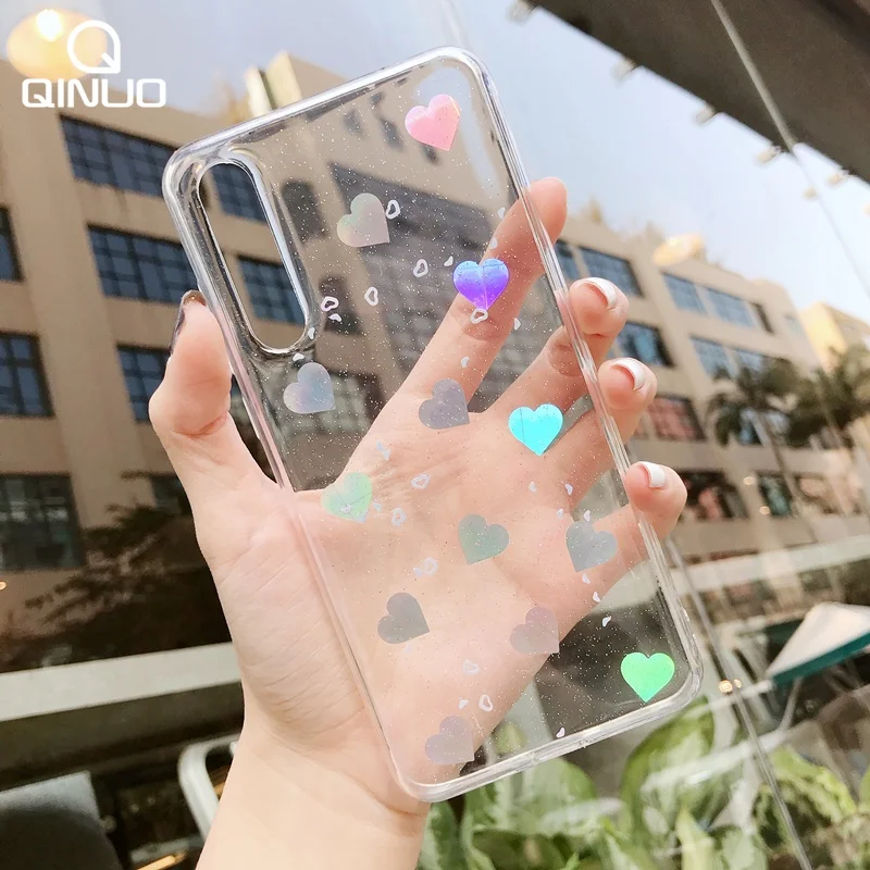 Блестящий чехол для телефона Huawei P20 P30 Mate 20 30 Pro Nova 3 4 5i honor 9X 10 Lite Y7 Y9 2019 Лазерная