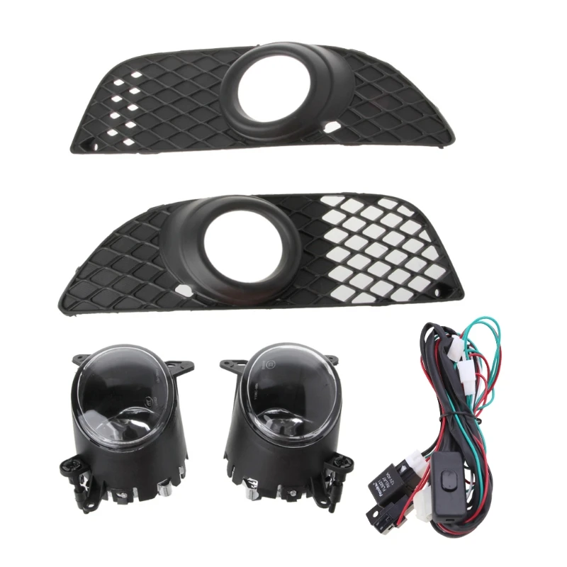 

2021 New Bumper Grille Fog Lights Lamp + Wiring Switch Kit For Mitsubishi Lancer 08-14